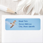 Oiseau de mouette en Étiquettes de adresse de vol (En situation)