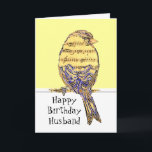 Oiseau de note de musique d'amusement de musicien<br><div class="desc">Mari de salutation d'anniversaire pour Musicain avec l'oiseau de note de musique d'amusement</div>