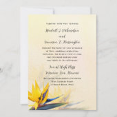 Oiseau de paradis Faire-part de mariage tropicale (Devant)