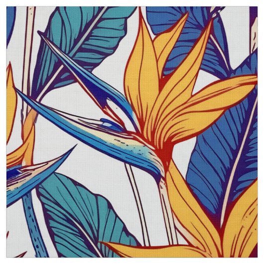 Oiseau de paradis tissu motif (Échantillon)