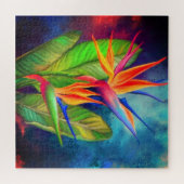 Oiseau de Paradise Fleur Puzzle Strelitzia Peintur (Horizontal)