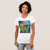 Oiseau de Paradise Fleur T-Shirt Strelitzia (Devant entier)