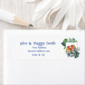 Oiseau de perroquet, Étiquette de adresse de la na (En situation)