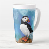 Oiseau de Puffin de l'Atlantique Mug latte (Angle droit)