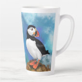 Oiseau de Puffin de l'Atlantique Mug latte (Droite)