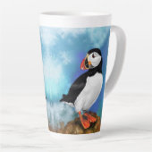 Oiseau de Puffin de l'Atlantique Mug latte (Angle droit)