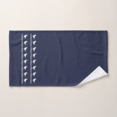 Oiseau d'eau Ocean Blue & white serviette set (Serviette à main)
