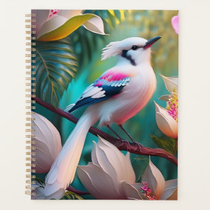 Oiseau d'Imaginaire tacheté blanc crêpé