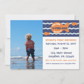 Oiseau d'or Invitation de la fête de photos (Devant)