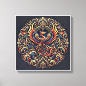 Oiseau d'or luxe toile Imprimer mur d'art (Recto)