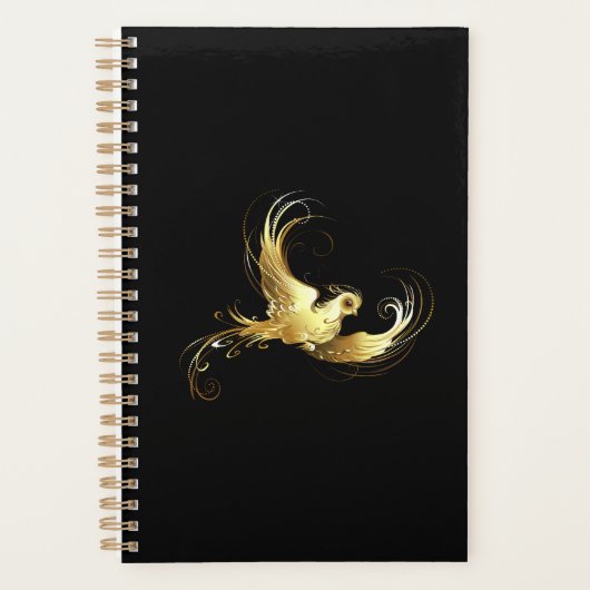 Oiseau d'or sur Arrière - plan noir (Devant)