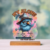 Oiseau drôle seul temps art mot (Neutre)