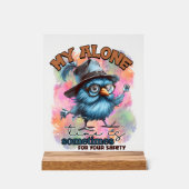 Oiseau drôle seul temps art mot (Recto)