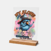 Oiseau drôle seul temps art mot (Angle)