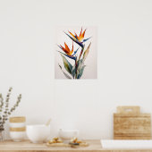 Oiseau Du Paradis Art Imprimer Poster (Cuisine)