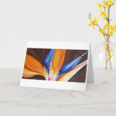 Oiseau du paradis - carte d'art (Fleur jaune)