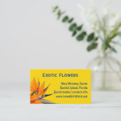 Oiseau du paradis Carte de visite jaune (Debout devant)