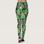 Oiseau du Paradis dans la Jungle Leggings tropicau (Dos)
