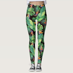 Oiseau du Paradis dans la Jungle Leggings tropicau