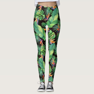 Oiseau du Paradis dans la Jungle Leggings tropicau