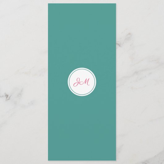 Oiseau du Paradis Monogramme Menus tropicaux (Dos)