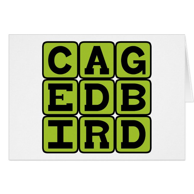Oiseau en cage, animal (Devant horizontal)