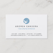 OISEAU EN LOGO DE CERCLE (BLEU) Carte de visite (Dos)