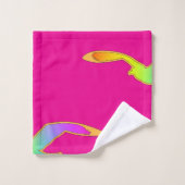 Oiseau en vol Répéter rose chaud (Gant de toilette)