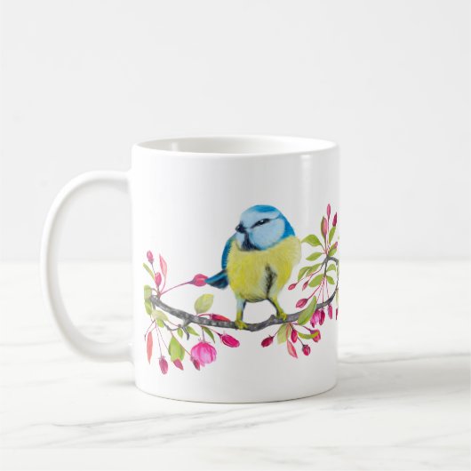  Oiseau et Fleurs, Belle Mug Delicate (Gauche)