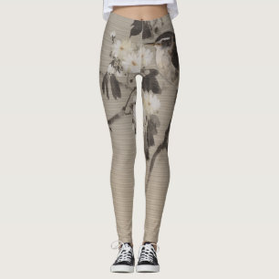 OISEAU ET FLEURS Leggings IMPRIMÉS