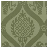 Oiseau et grenade, Tissu vert olive (Fermer)