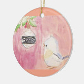 Oiseau et ornement de Noël (Gauche)