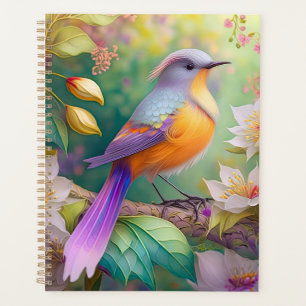 Oiseau Fantastique à Tête de Lavande et Poitrine O