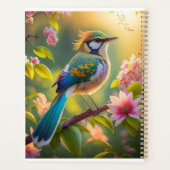 Oiseau fantastique à tête verte et ailes de sarcel (Dos)