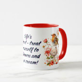 Oiseau floral avec tasse de glace (Devant droit)