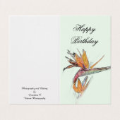 Oiseau floral de Paradis "Joyeux Anniversaire" (Outside Unfolded)