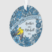 Oiseau floral personnalisé de quarante-cinquième (devant)