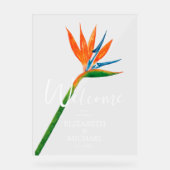 Oiseau floral tropical du Paradis Mariage Bienvenu (Recto)