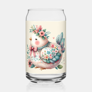 Oiseau folklorique floral au charme bohème pastel