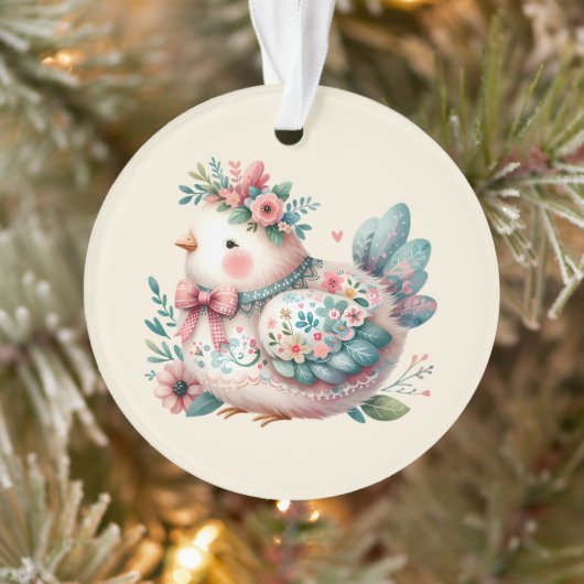 Oiseau folklorique floral au charme Pastel Boho (Arbre)