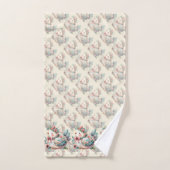 Oiseau folklorique floral au charme Pastel Boho (Serviette à main)