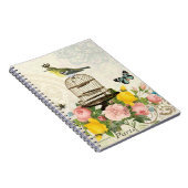 Oiseau français vintage et carnet de cage à (Côté Droit)