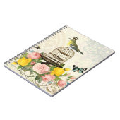 Oiseau français vintage et carnet de cage à (Côté gauche)