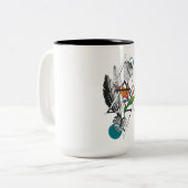 Oiseau géométrique du paradis et mug monstère (Devant gauche)