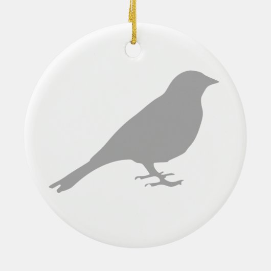 Oiseau gris - Ornement circulaire  (Dos)