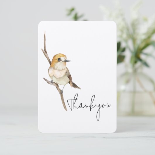 Oiseau Jaune Sur Un Merci À Branche (Debout devant)