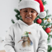 Oiseau Kiwi mignon en Casquette elfe de Noël, cout