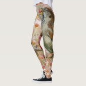 Oiseau mangeant des baies, leggings pour femmes (Gauche)