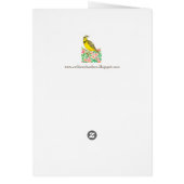 Oiseau Meadowlark Rose sauvage Aquarelle blanche (Dos)