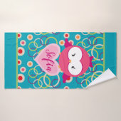 Oiseau mignon, serviette de bain personnalisée pou (Serviette de bain)